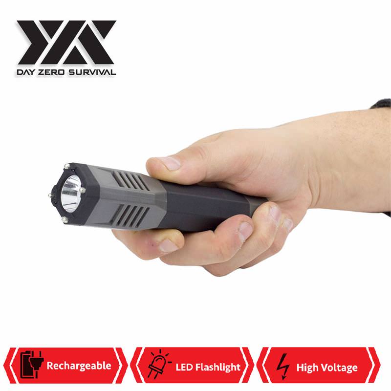 DZS Lightning Rod Rechargeable Stun Gun Tactical Flashlight 10 Million Volt - Tophatter's Army Products & Self Defense Collectible Weapons - Tophatter Daily Deals